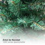 Bambasy Arbre de Noël artificiel Kelo 2,1 m, 1000 branches, Vert