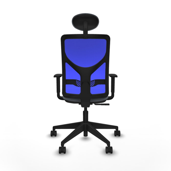 Piqueras y Crespo Chaise de Bureau Motilla avec Appui-tête et Mécanisme Synchrone Gris et Bleu