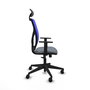 Piqueras y Crespo Chaise de Bureau Motilla avec Appui-tête et Mécanisme Synchrone Gris et Bleu