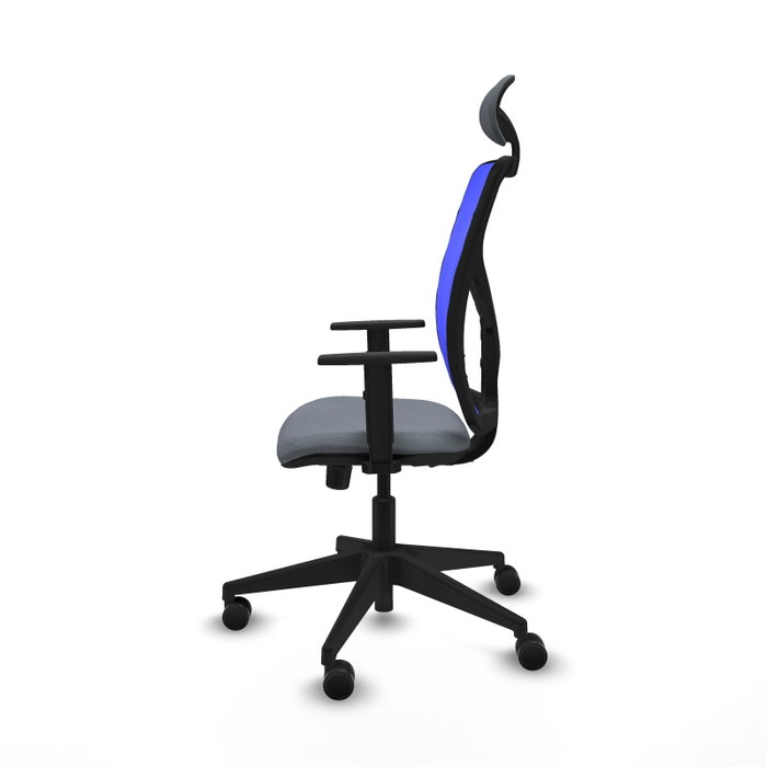 Piqueras y Crespo Chaise de Bureau Motilla avec Appui-tête et Mécanisme Synchrone Gris et Bleu