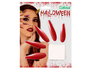 Kit d'Ongles Artificiels Rouge Longs Halloween, Uñas Postizas avec Adhésif, Accessoire pour Déguisement Diablesse