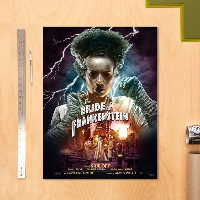 La Fiancée de Frankenstein Art Print Bride of Frankenstein (Color Variant) by Ruiz Burgos 61 x 46 cm - non encadrée