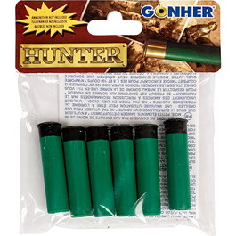 Gonher - Pack de 6 Cartouches de Chasse en Plastique - Compatible avec les Références 617/0, 111/0 et 117/0