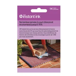 HP Instant Ink - Carte prépayée et abonnement d'encre originale, livraison automatique d'encre HP, recyclage gratuit, économies jusqu'à 70 %