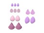 BERILO Lot de 14 éponges de maquillage assorties - 4 couleurs
