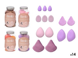 BERILO Lot de 14 éponges de maquillage assorties - 4 couleurs