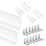 Emuca Kit de 2 profilés supérieurs Gola, 2,35 m, Blanc