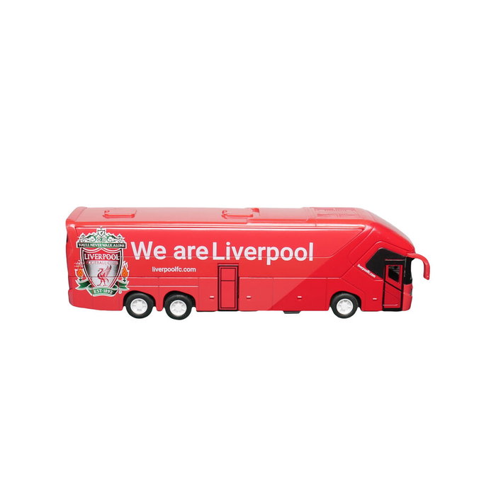 BANBO TOYS Autobus Liverpool Football Club 1:50 - 29,5x22,8x25cm - Ouverture des portes latérales et rétro-friction - Jouet pour enfant dès 3 ans
