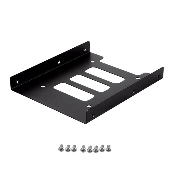 Unykach Adaptateur 2.5" vers 3.5" Métallique Noir - Convertisseur Baie SSD/HDD