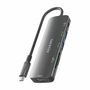 Hub USB Aisens USB-C DOCK 6 EN 1 GRIS Gris 100 W