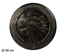 Bouclier viking rond de 59 cm avec détails en relief