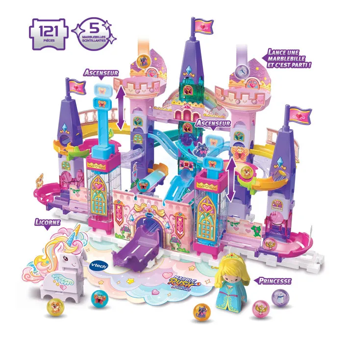 Vtech Marble Rush Adventures Château de Princesse Enchanté Multicolore