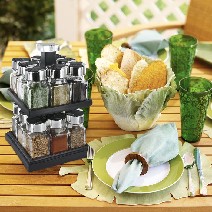 Cook Concept Éspeciero rotatif à 16 pots en verre Cook Concept Éspeciero rotatif à 16 pots en verre