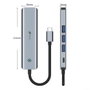Leotec Docking Station USB-C 5-en-1 Hub Multiport avec HDMI 4K, 3x USB 3.0, Charge PD 100W, Aluminium