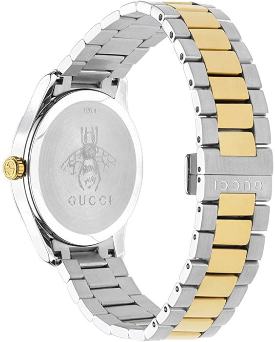 Gucci YA1264075 Argenté avec Cadran et Bracelet en Or Jaune