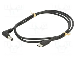 GOOBAY Câble USB C vers DC 5,5/2,1mm, 1m, Noir