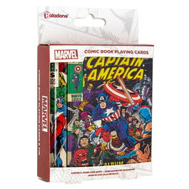PALADONE Jeu de cartes collection Marvel Comics, barange dans une boîte métallique collector en forme de bande dessinée