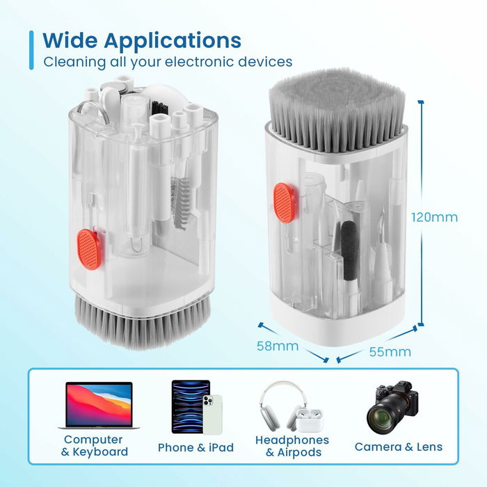 Kit de Nettoyage pour Écrans Ewent 21 en 1 Kit de Nettoyage pour Écrans Ewent 21 en 1