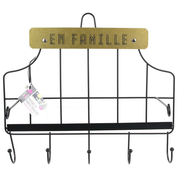 Home Deco Factory Porte-rouleau avec 5 crochets