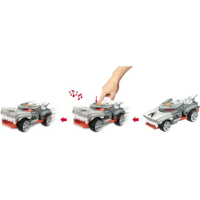 Hot Wheels Monster Action - Véhicule motorisé Hotweiler 23cm avec sons et lumières, roues motorisées et mâchoires - 3+ ans