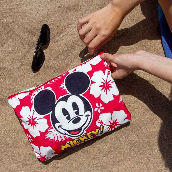 Karactermania Neceser Mickey & Soleil Hawaii 22,5x30,5x2 cm avec fermeture éclair - Nécessaire de plage en polyester Karactermania Neceser Mickey & Soleil Hawaii 22,5x30,5x2 cm avec fermeture éclair - Nécessaire de plage en polyester