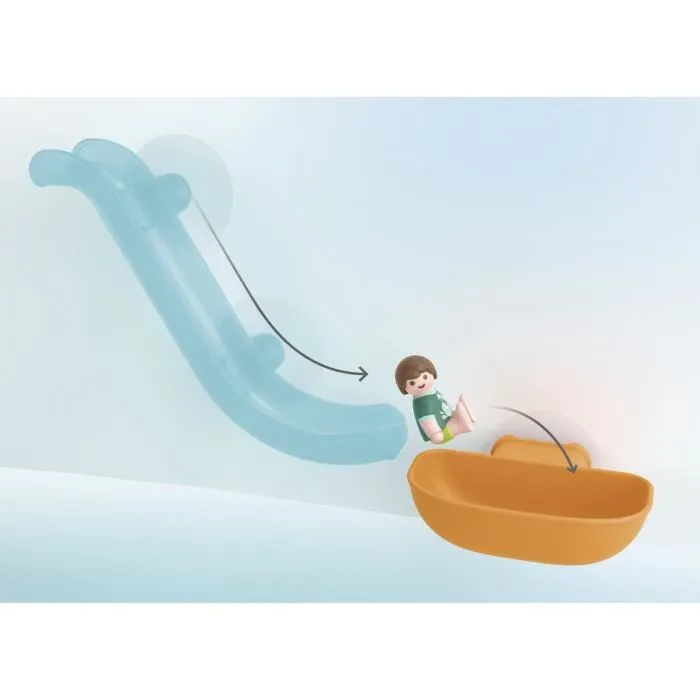 Playmobil 71689 Toboggan aquatique avec animaux marins - Jouet de bain pour enfant dès 18 mois