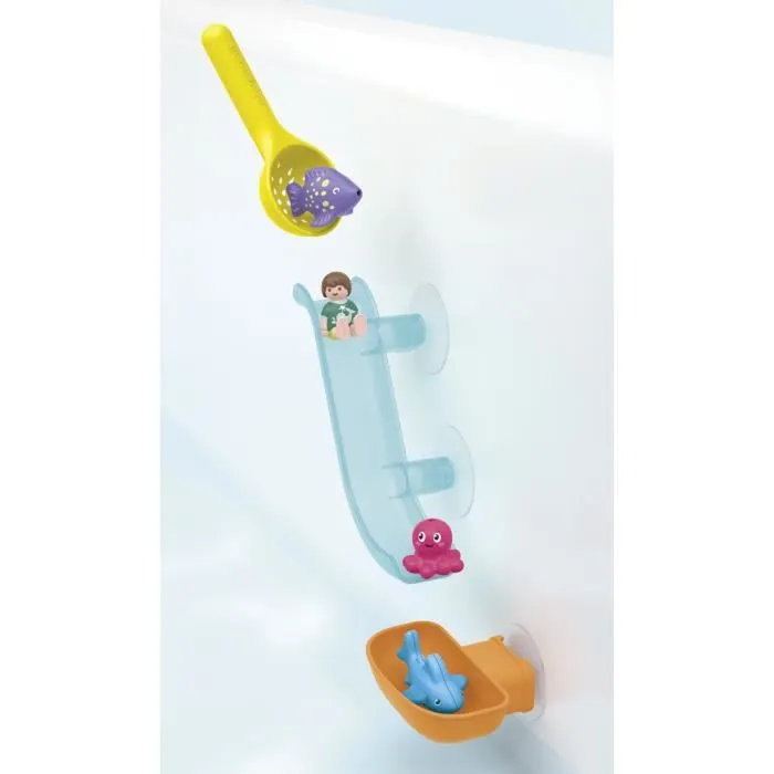 Playmobil 71689 Toboggan aquatique avec animaux marins - Jouet de bain pour enfant dès 18 mois