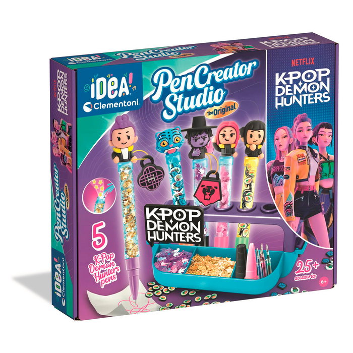 Clementoni Atelier de Stylos K-Pop Demon Hunters - Crée 5 stylos personnalisés