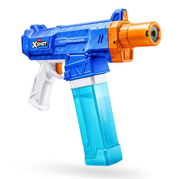 Zuru X-Shot Motor Soaker - Pistolet à eau automatique à chargement rapido, fonctionne avec 4 piles AA, pour enfant dès 5 ans
