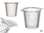 Leknes Seau à Champagne Rayé Transparent 2,2L Plastique 21x17x16 cm (Set de 12)
