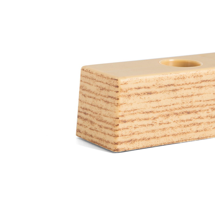 Q&Q Maya - Pied de meuble en plastique, finition hêtre naturel, dimensions 220x35 mm, hauteur 35 mm, fabriqué en Espagne