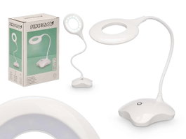 Pincello Flexo LED circulaire 10x40x9cm blanc plastique USB (Set de 12)