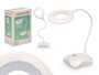 Pincello Flexo LED circulaire 10x40x9cm blanc plastique USB (Set de 12)