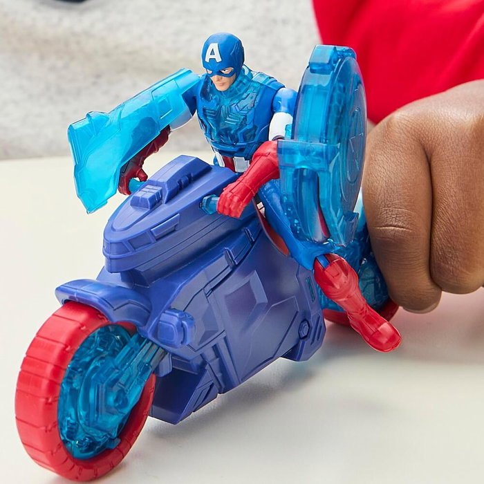 HASBRO Moto Lanzaescudos avec figurine Capitaine America Marvel Avengers
