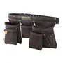 STANLEY Ceinture porte-outils en cuir marron