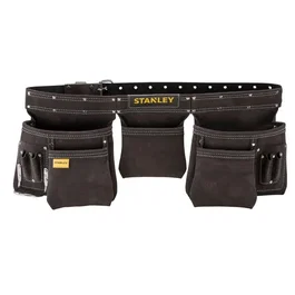 STANLEY Ceinture porte-outils en cuir marron