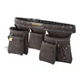 STANLEY Ceinture porte-outils en cuir marron