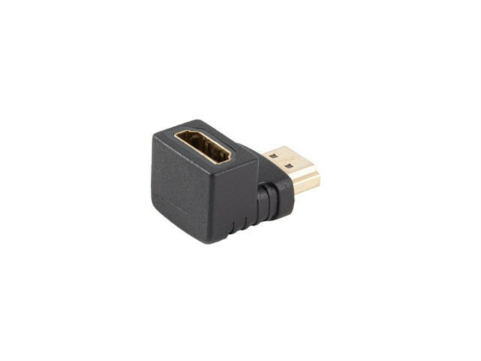 Lanberg Adaptateur HDMI 4K Mâle-Hembra Angle Droit - HDR, 18 Gbit/s, 3840x2160, Connecteurs Dorés Lanberg Adaptateur HDMI 4K Mâle-Hembra Angle Droit - HDR, 18 Gbit/s, 3840x2160, Connecteurs Dorés