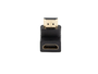 Lanberg Adaptateur HDMI 4K Mâle-Hembra Angle Droit - HDR, 18 Gbit/s, 3840x2160, Connecteurs Dorés