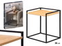 GIFTDECOR Mesa Auxiliar Negra Negro-Bambu