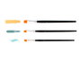 Innspiro Set de 3 pinceaux synthétiques variés