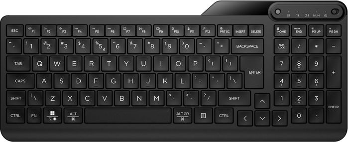 HP Clavier Sans Fil Double Mode 475 - Pavé Numérique Complet, Résistant aux Éclaboussures et Bluetooth - Clavier Portable pour Travail Professionnel