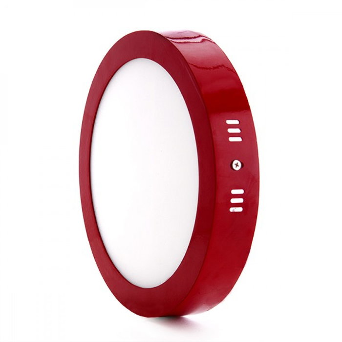 Plafonnier LED circulaire rouge 18 W, 1 800 lm, 2 700 K Plafonnier LED circulaire rouge 18 W, 1 800 lm, 2 700 K