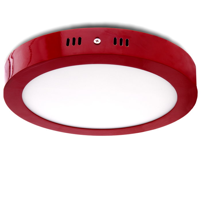 Plafonnier LED circulaire rouge 18 W, 1 800 lm, 2 700 K Plafonnier LED circulaire rouge 18 W, 1 800 lm, 2 700 K