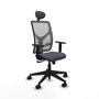 Piqueras y Crespo Chaise de Bureau Motilla avec Appui-tête et Mécanisme Synchrone Gris