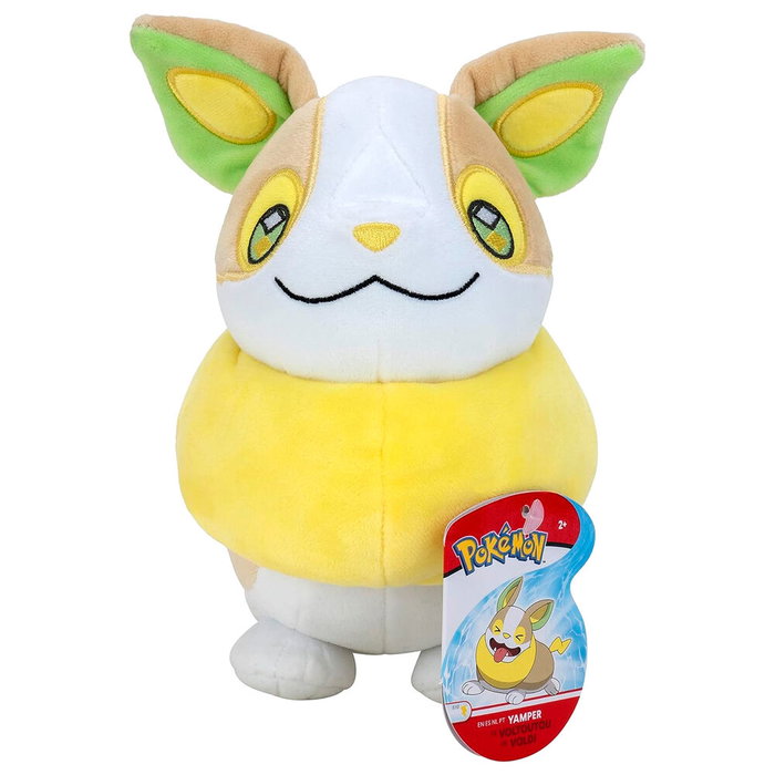 JAZWARES Peluche Pokémon Yamper 20 cm - Peluche officielle