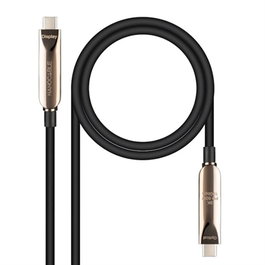 Nanocable Câble USB 3.2 Gen2x1 AOC 15 m, USB-C vers USB-C, 8K, 60W, Noir