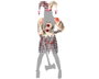 atosa Déguisement Arlequin Sangrirent Femme Adulte XS-S