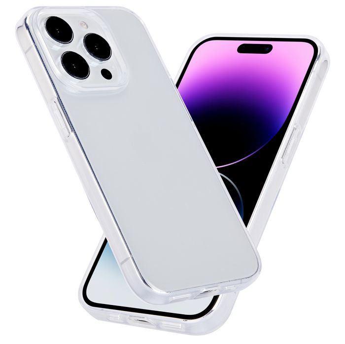 eSTUFF Coque iPhone 15 Pro Max INFINITE VIENNA - Protection TPU 100% recyclé transparent anti-chutes - Développement durable