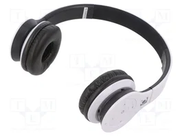 GEMBIRD Casque sans fil blanc avec microphone